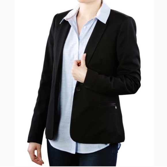 Maison Scotch And Soda Black One Button Blazer - Picture 4 of 8